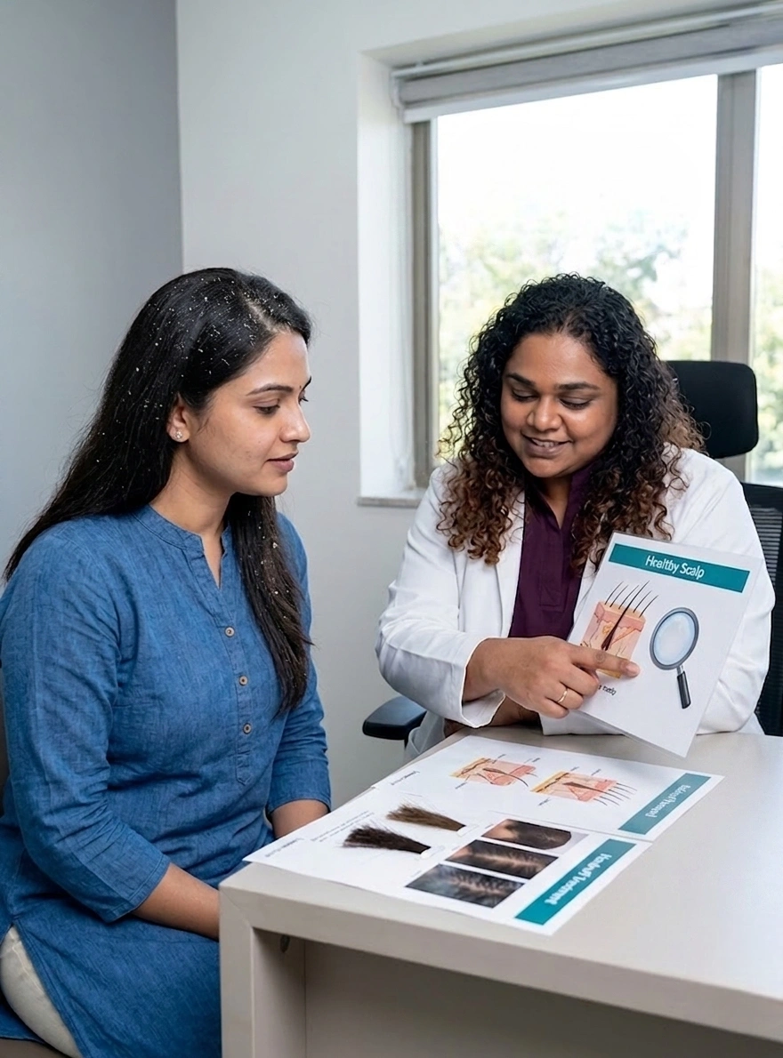 Dr Shruti Gunashekhar — dandruff and scalp treatment specialist at Cleaura Clinic Nagpur