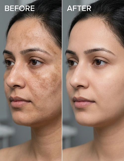 Pigmentation treatment results timeline in Nagpur - Cleaura Clinic