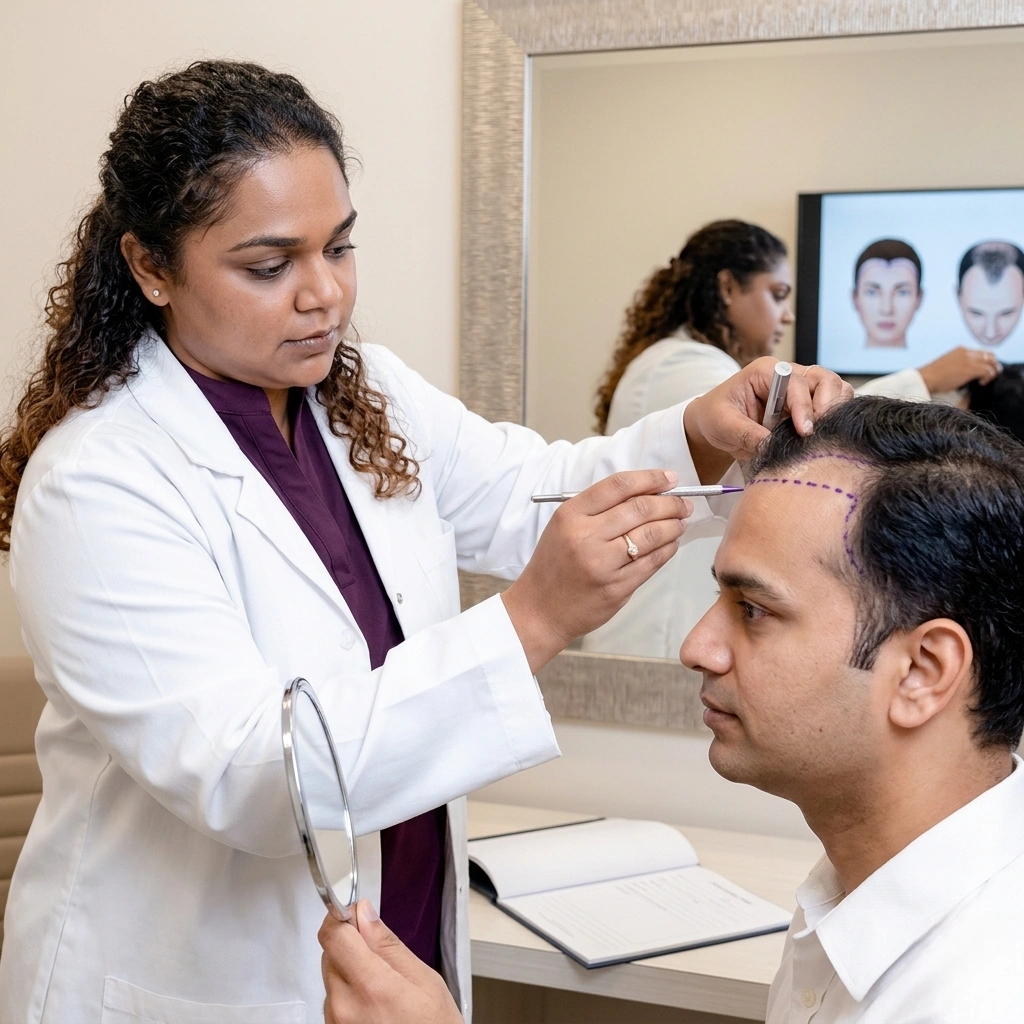 SMP consultation and hairline design at Cleaura Clinic Nagpur