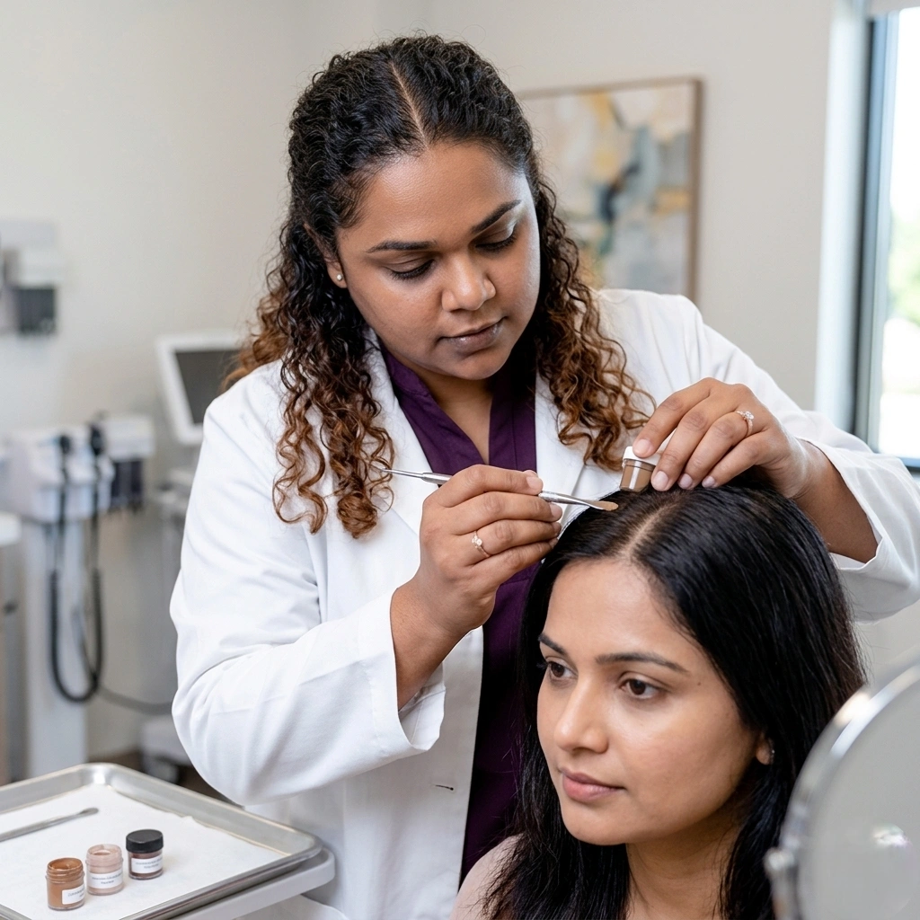 SMP pigment colour matching at Cleaura Clinic Nagpur