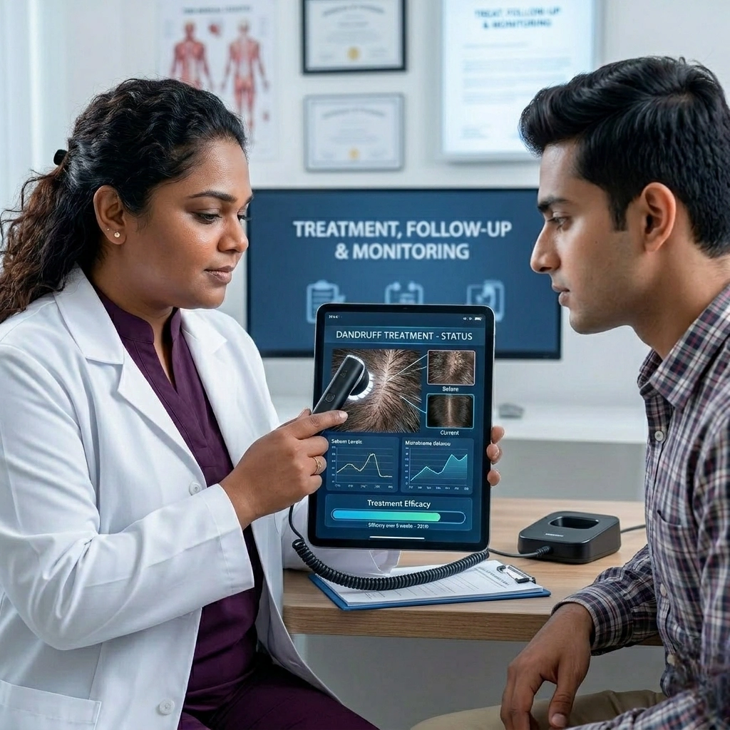 Baldness treatment follow-up and progress monitoring at Cleaura Clinic Nagpur